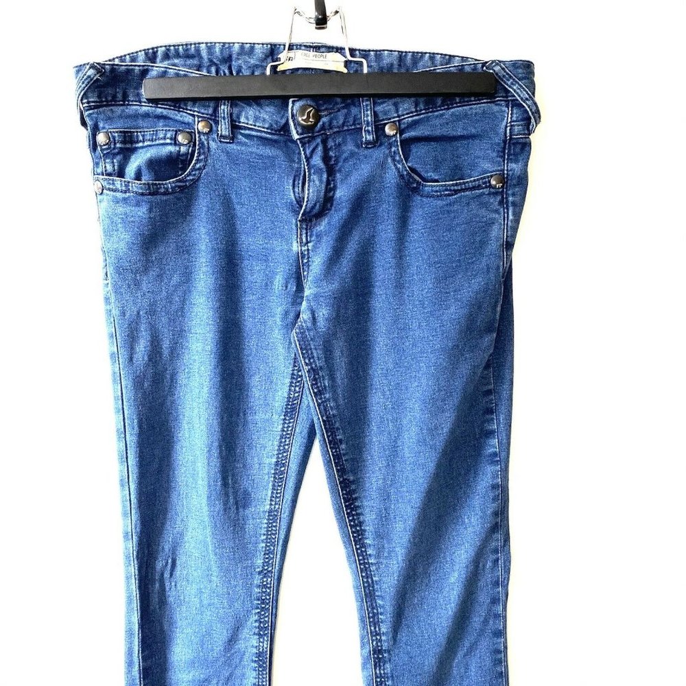 Free People| Dark Wash Skinny Stretch Jean Size 28 - Picture 2 of 7